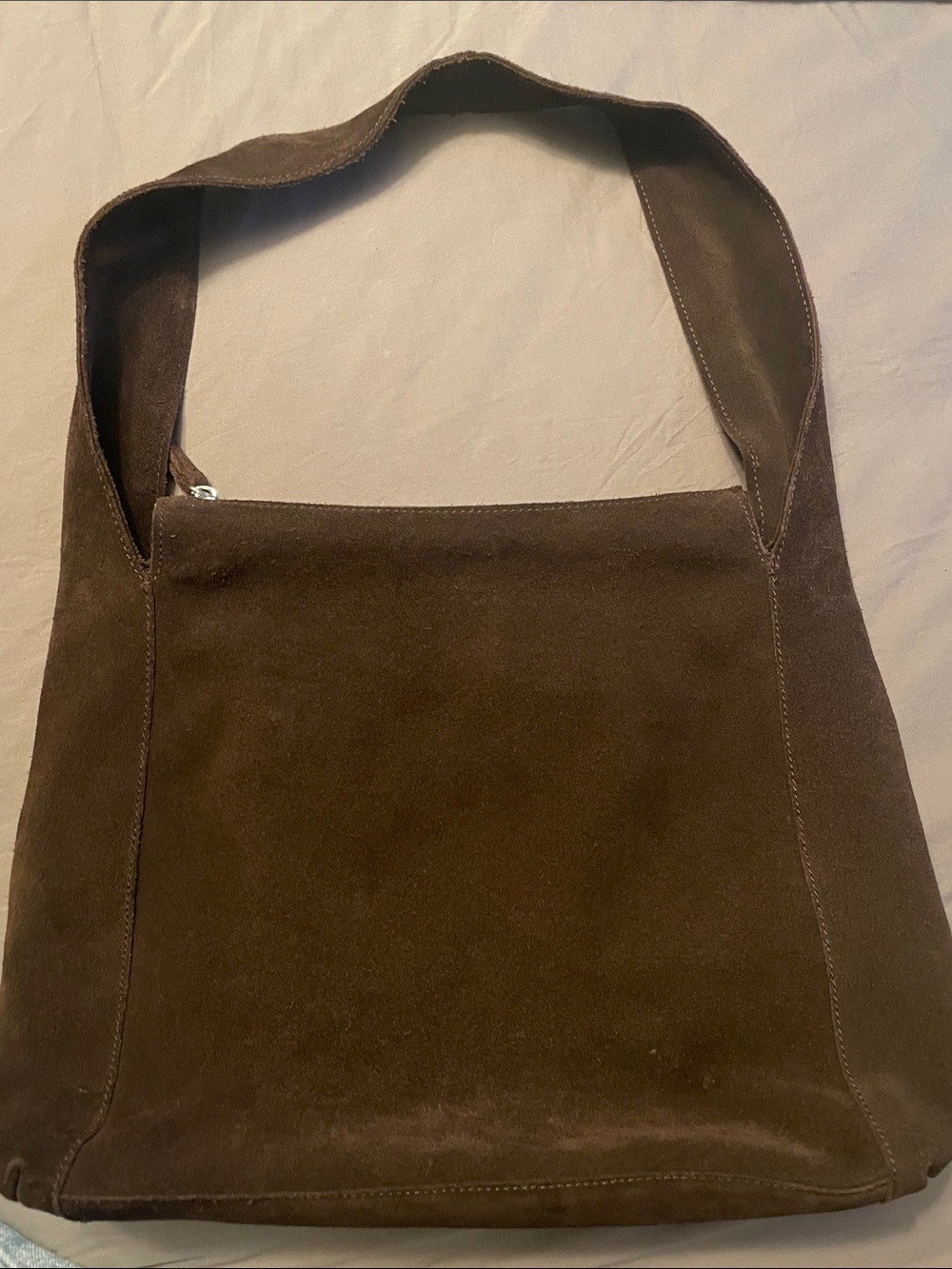 Mango Suede Shoulder Bag -Deep Brown - Picture 8 of 9